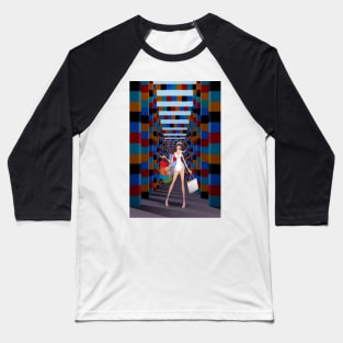 Shopping girl in Polanco Baseball T-Shirt
